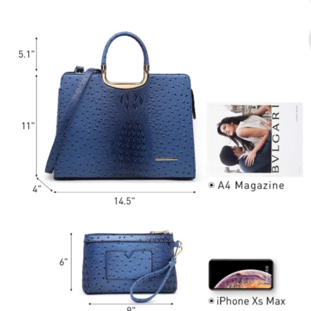 Women’s Handbag w/Top Handle /Shoulder Bag /Tote /Satchel /Purse /Work Bag - Picture 5 of 7
